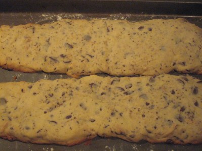 biscotti on the pan