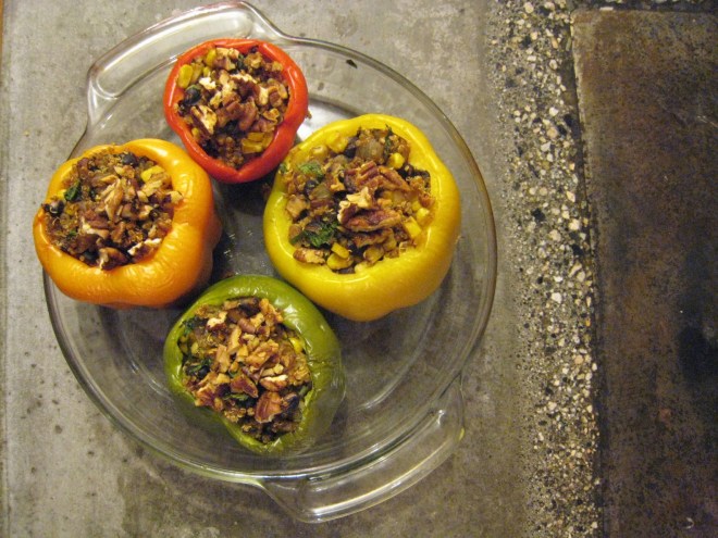 trust in kim - quinoa stuffed peppers