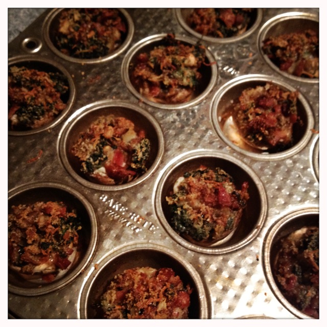 stuffed mushroom caps - trust in kim