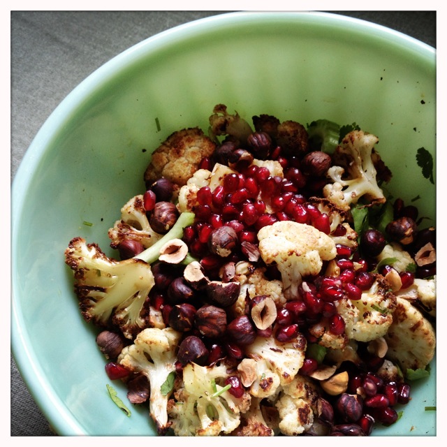 Roasted Cauliflower and Hazelnut Salad - trust in kim