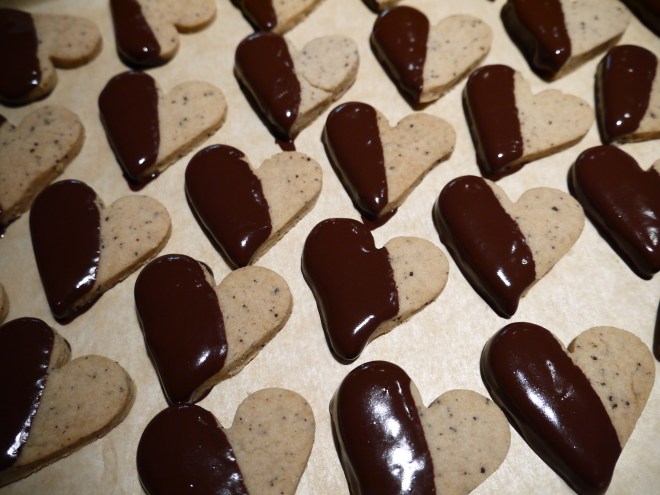 chocolate dipped espresso shortbread - trust in kim