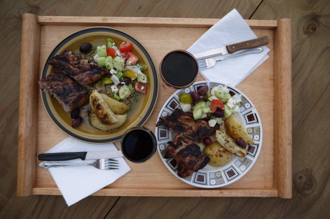 greek rib dinner -trust in kim