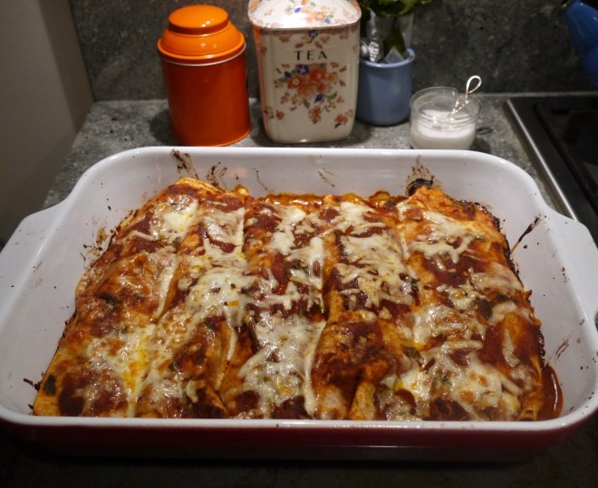 avocado and pinto bean enchilada - trustinkim