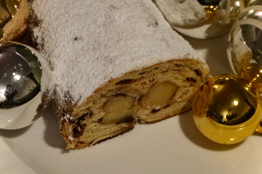 stollen with Christmas ornaments