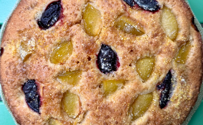Plum Cornmeal Cake